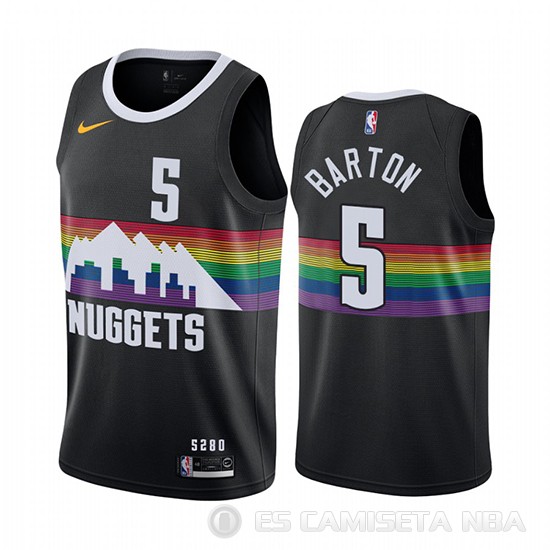 Camiseta Will Barton #5 Denver Nuggets Ciudad Negro - Haga un click en la imagen para cerrar